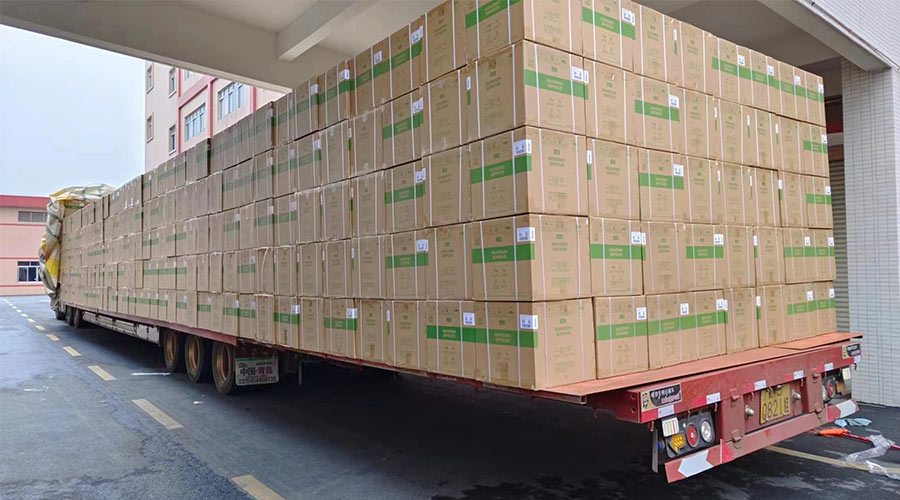 場面壯觀！國內某知名品牌客戶2000臺波輪洗衣機高效裝柜完畢