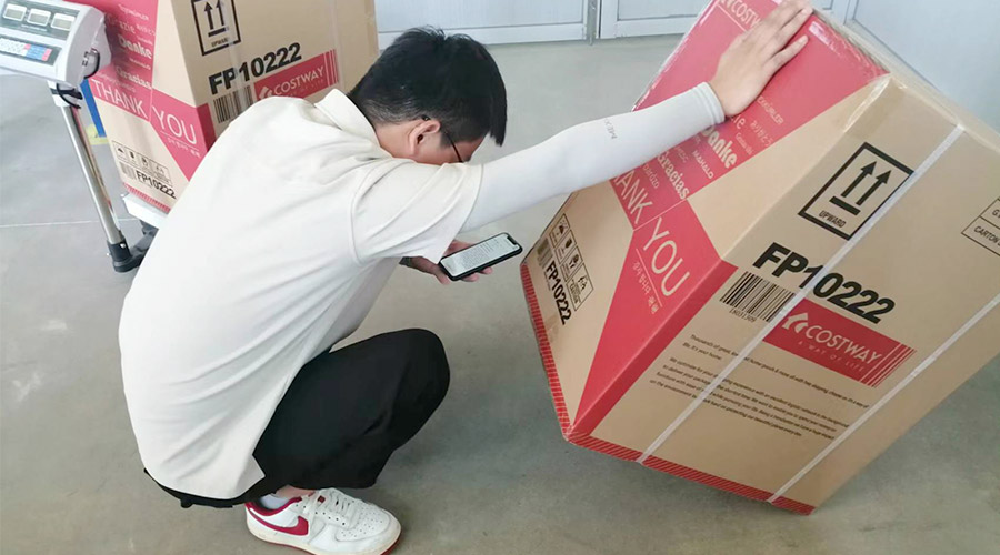 實(shí)況直擊！客戶北美COSTWAY開(kāi)展衣物烘干機(jī)驗(yàn)貨